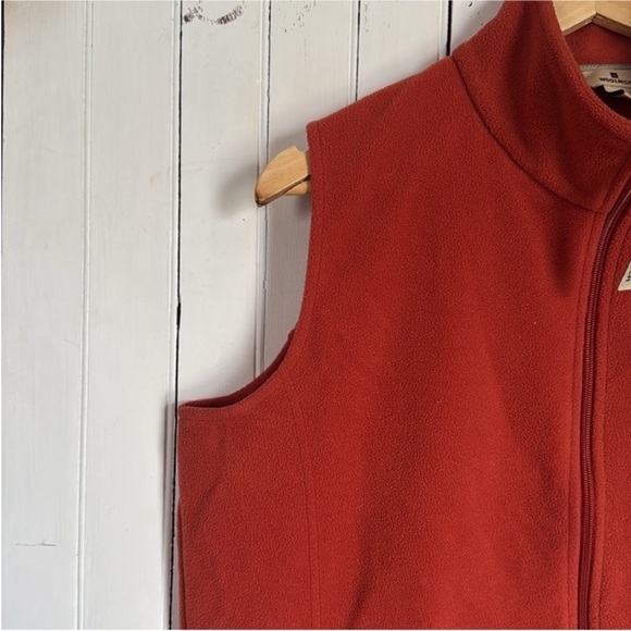 Woolrich Fleece Vest Burnt Orange Size L - Picture 2 of 6